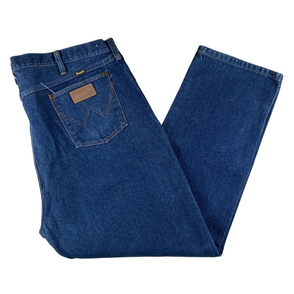 Vtg Wrangler Jeans Mens 46x31 Lenzip Denim Cowboy Cut Straight 13MWZXS 60s USA